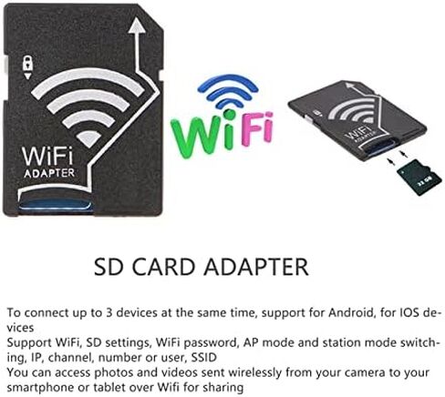 ez Share wifikar TF ToCard WiFi محول توصيل ما يصل إلى 3 أجهزة التوصيل والتشغيل WiFiAdapter للهاتف اللوحي in Saudi Arabia