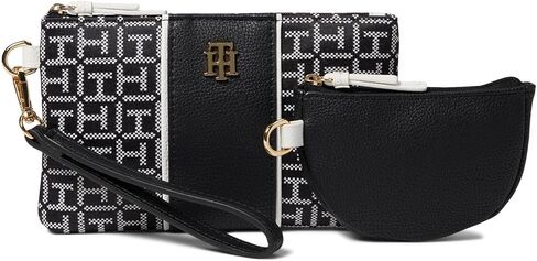 Tommy Hilfiger Chloe II Multi Pouch Wristlet, Navy/White in Saudi Arabia