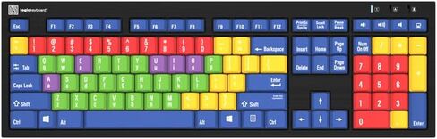 Logickeyboard Kids Learning Board • Teaching Vowels and Consonants, and Lowercase vs Capital Letters • for School and Private use • Two Built-in USB Ports • Plug-and-Play with Windows 7-11 in Saudi Arabia