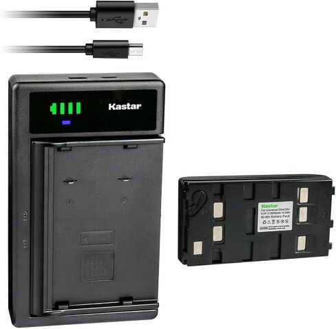 بطارية Kastar 1 حزمة وشاحن USB ذكي متوافق مع JVC GR-FX17 GR-FXM15 GR-FXM16 GR-FXM40 GR-FXM404 GR-FXM41 GR-FXM65 GR-HF705U GR-HF805U GR-LT10 GR-LT5 GR-LT7 GR- LT90 GR-LT91 GR-M7U GR-MV1 in Saudi Arabia
