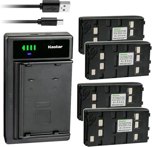 بطارية Kastar 1 حزمة وشاحن USB ذكي متوافق مع JVC GR-FX17 GR-FXM15 GR-FXM16 GR-FXM40 GR-FXM404 GR-FXM41 GR-FXM65 GR-HF705U GR-HF805U GR-LT10 GR-LT5 GR-LT7 GR- LT90 GR-LT91 GR-M7U GR-MV1 in Saudi Arabia