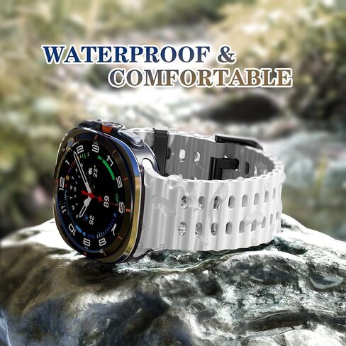 3 Pack Soft Sport Silicone Bands Compatible with Samsung Galaxy Watch Ultra 47mm Watch Bands, Adjustable Replacement Straps Fit for Galaxy Watch Ultra 47mm Women men in Saudi Arabia