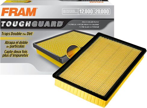 FRAM Extra Guard CA9401 فلتر هواء المحرك البديل لنماذج مختارة من كرايسلر ودودج ورام، يوفر ما يصل إلى 12 شهرًا أو 12000 ميل حماية الفلتر in Kuwait