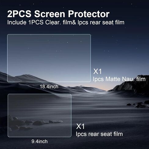 ThinSGO Screen Protectors for Tesla Cybertruck 2024 Clear HD, Tesla Dashboard Touchscreen Infotainment Display Cover 9H PET Ultra Tough, Front & Back (Clear) in Saudi Arabia