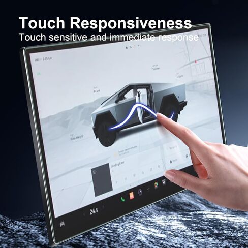 ThinSGO Screen Protectors for Tesla Cybertruck 2024 Clear HD, Tesla Dashboard Touchscreen Infotainment Display Cover 9H PET Ultra Tough, Front & Back (Clear) in Saudi Arabia