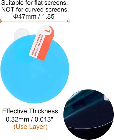 HARFINGTON 5pcs Watch Glass Screen Protectors 47mm Anti-Explosion Anti-Scratch Soft PET Ultra-Thin Universal Round Smartwatch Screen Protective Film Protector (for Flat Screen) in Saudi Arabia