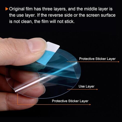HARFINGTON 5pcs Watch Glass Screen Protectors 47mm Anti-Explosion Anti-Scratch Soft PET Ultra-Thin Universal Round Smartwatch Screen Protective Film Protector (for Flat Screen) in Saudi Arabia