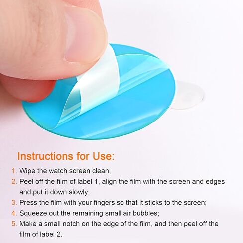 HARFINGTON 5pcs Watch Glass Screen Protectors 47mm Anti-Explosion Anti-Scratch Soft PET Ultra-Thin Universal Round Smartwatch Screen Protective Film Protector (for Flat Screen) in Saudi Arabia