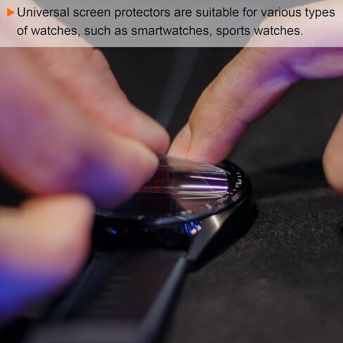HARFINGTON 5pcs Watch Glass Screen Protectors 47mm Anti-Explosion Anti-Scratch Soft PET Ultra-Thin Universal Round Smartwatch Screen Protective Film Protector (for Flat Screen) in Saudi Arabia
