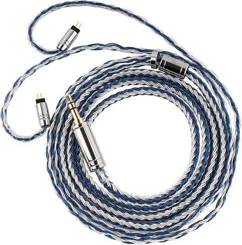 Linsoul Tripowin C-01 IEM Cable, 16 Core Hybrid Copper-Silver Earphone Cable, OFC and Silver-Plated Copper HiFi Replacement Cable for Wired Earbuds (2Pin, 4.4mm) in Saudi Arabia