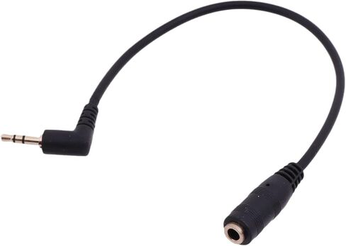 Gold Plated 2.5mm Male to 1/8 inch 3.5mm Female Stereo Audio Jack Adapter Cable Straight/Right Angle Connector,Audio Cable, 19cm, Elbow in Saudi Arabia