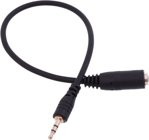 Gold Plated 2.5mm Male to 1/8 inch 3.5mm Female Stereo Audio Jack Adapter Cable Straight/Right Angle Connector,Audio Cable, 19cm, Elbow in Saudi Arabia