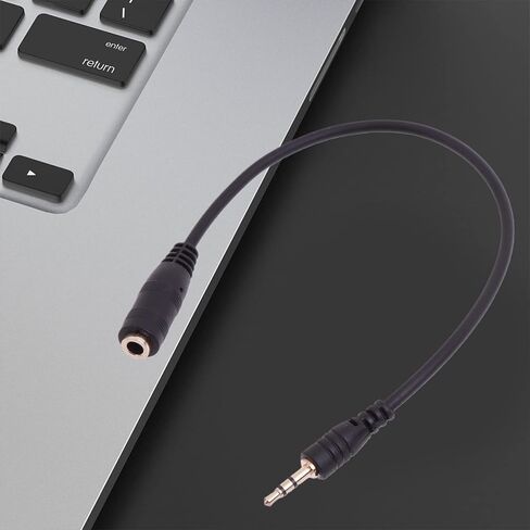 Gold Plated 2.5mm Male to 1/8 inch 3.5mm Female Stereo Audio Jack Adapter Cable Straight/Right Angle Connector,Audio Cable, 19cm, Elbow in Saudi Arabia