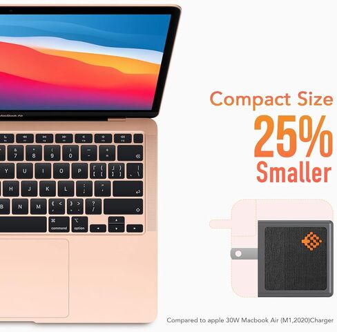 شاحن USB C بقدرة 30 وات PD سريع من النوع C لمحطة شحن الحائط القابلة للطي شاحن سريع لأجهزة MacBook Air/iPhone 13Pro/Max12Mini/iPad Pro/Galaxy S21/Note 20/Pixel (W/ 5A Type-C Cable + A2C) in Kuwait