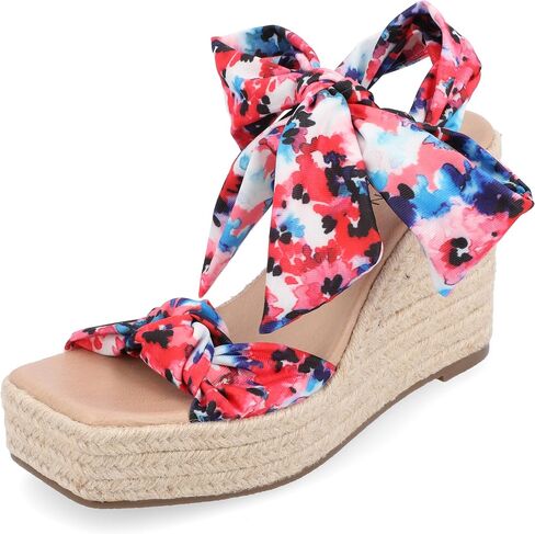 Journee Womens Surria Tru Comfort Foam Espadrille Platform Wedge Sandals in Saudi Arabia
