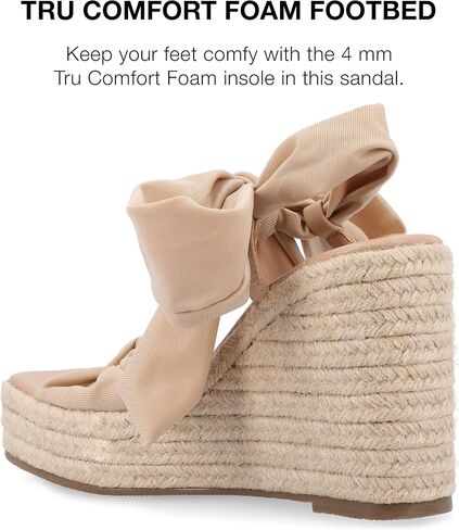 Journee Womens Surria Tru Comfort Foam Espadrille Platform Wedge Sandals in Saudi Arabia