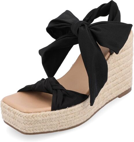 Journee Womens Surria Tru Comfort Foam Espadrille Platform Wedge Sandals in Saudi Arabia