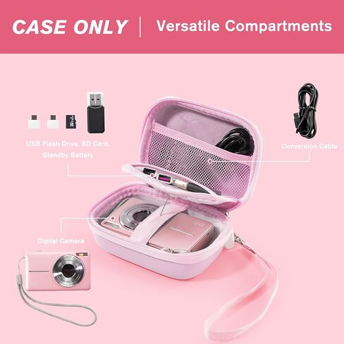 ProCase Small Digital Camera Case for KODAK PIXPRO FZ55/FZ53/FZ45/FZ43, Hard Shell Camera Case, Cute Compact Travel Carrying Protective Camera Storage Case for Kids -Black in Saudi Arabia