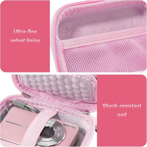 ProCase Small Digital Camera Case for KODAK PIXPRO FZ55/FZ53/FZ45/FZ43, Hard Shell Camera Case, Cute Compact Travel Carrying Protective Camera Storage Case for Kids -Black in Saudi Arabia