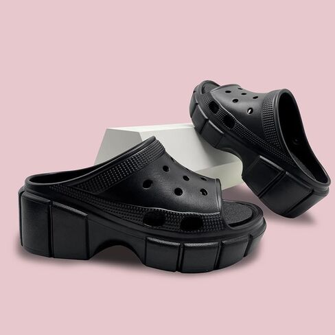 Women's High Heeled Clogs, Slippers Platform Sandals for Beach, Pool, Yard, Garden in Saudi Arabia