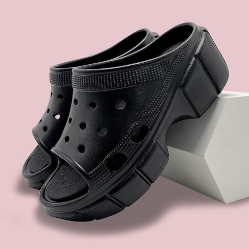 Women's High Heeled Clogs, Slippers Platform Sandals for Beach, Pool, Yard, Garden in Saudi Arabia