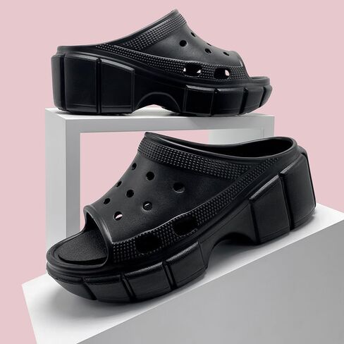 Women's High Heeled Clogs, Slippers Platform Sandals for Beach, Pool, Yard, Garden in Saudi Arabia