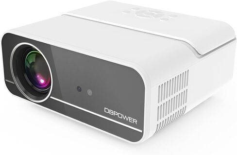[Auto Focus/Keystone] DBPOWER Projector 4K with 5G WiFi and Two-Way Bluetooth, 600ANSI FHD Native 1080P Outdoor Movie Projector with 4P4D/PPT/Zoom,Home Projector Compatible w TV Stick (ivory) in Saudi Arabia