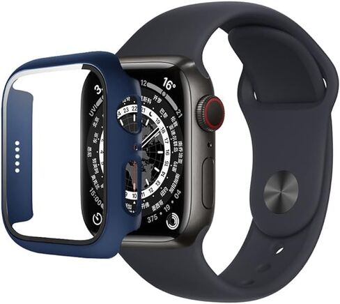 Nozza 【عبوة من قطعتين حافظة حماية للشاشة لسلسلة iWatch 7 مقاس 41 ملم، حافظة حماية كاملة التغطية لسلسلة iWatch 7 مع زجاج مقسى عالي الدقة، ممتص للصدمات لساعة Apple Series 7 (شفاف + شفاف، 41 ملم) in Saudi Arabia