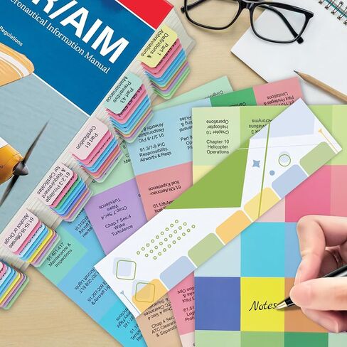 FAR/AIM 2026 Index Tabs for Private Pilot (with No Book), 80 PCS Color-Coded & Laminated Tabs, with Alignment Guide & Bookmark, Tear-Resistant and Waterproof in Kuwait