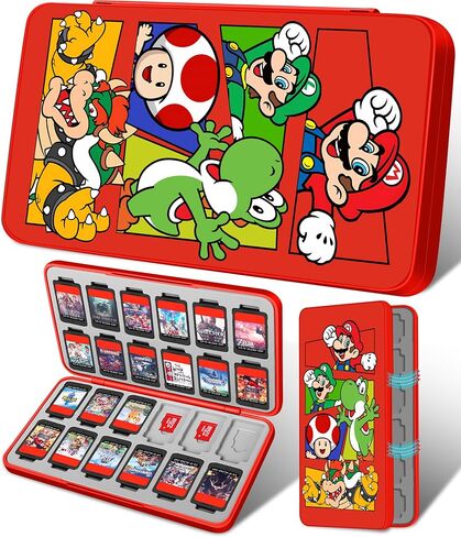 for Nintendo Switch Game Case with 24 Game Holder Slots and 24 SD Micro Card Slots for Nintendo Switch/Lite/OLED,Cute Cartoon Games Cartridge Cases for Boys Kids Girls Kawaii Storage Box, Planet in Saudi Arabia