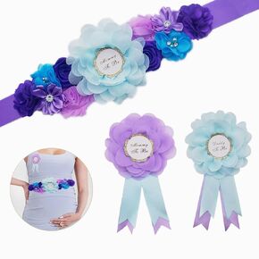 Maternity Sash Baby shower decorations 3PCS Baby Shower decorations for Girl - Mom to be sash shower for Boy, Baby shower decorations favors green Photo Props Gift (green)