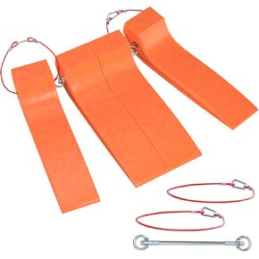 زلاجات إطارات E-SDS مكونة من 4 قطع، زلاجة سيارة آمنة للخدمة الشاقة لشاحنة السحب، زلاجة سحب واحدة لها حد تحميل عمل يبلغ 4000 رطل (أخضر)
