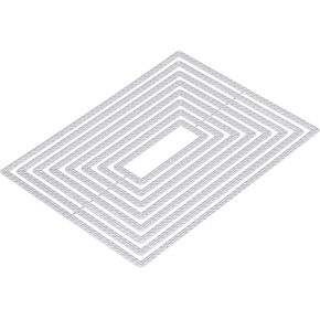 PATIKIL Rectangular Die Cuts Shapes 2 Pcs Metal Stencils Background Dies Clearance Scrapbooking Die-Cuts for Paper Crafting, Card Making, Scrapbooking and Embossing, 5.7 x 4.4"