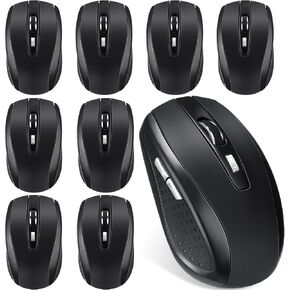 Macarrie 8 Pack Wireless Mouse for Laptop 1200dpi Wireless Computer Mouse with 6 Buttons Wireless Mouse Bulk Included Wireless USB Receiver Compatible Wireless Mouse for Windows, Pc, Computer