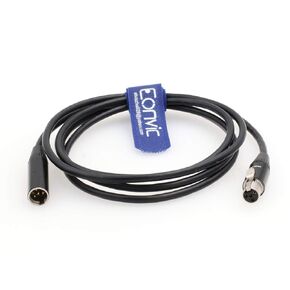 Eonvic TA3F Mini XLR 4Pin TA4M to Mini 3Pin XLR TA3F Female Microphone Adapter Cable for AKG Bodypack PT40, PT60, PT80, Shure wl 93, 18x, 5X, wh20, 1.5M