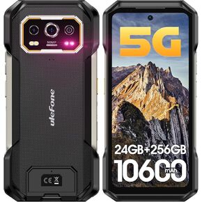 Ulefone Armor 27 Pro 5G Rugged Smartphone Android 14 2024, 12GB+256GB 10600mAh/33W Dimensity 6300 50MP+64MP Night Vision 6.78" FHD+ 120Hz IP68/69K Waterproof Dual SIM Smartphone Fingerprint ID NFC