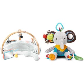 Skip Hop Discoverosity 6-Page Montessori-Inspired Soft Baby Activity Book for Sensory Exploration with Multiple Textures and Crinkle & Squeaker Sounds, Age 0+