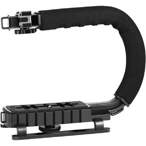Acuvar Video Action Stabilizing Handle Grip Handheld Stabilizer with Cold-Shoe Mount for All DSLR Camera Camcorder