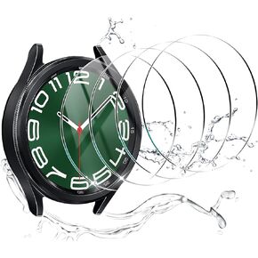 YMHML 4 Pack for Samsung Galaxy Watch 6 Classic 47mm Screen Protector Tempered Glass,9H Ultra Clear Full Protective Anti-Scratch Bubble-Free Film Cover for Samsung Watch 6 47mm Accessories