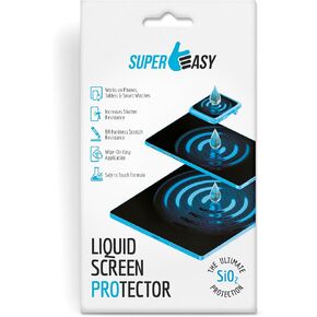 SUPER EASY Liquid Glass Screen Protector - Wipe On Scratch and Shatter Resistant Oleophobic Nano Protection for All Phones Tablets Smart Watches Universal