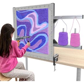 NODOCA 53.5 Inch Rug Tufting Frame Tufting Kit, NODOCA Newest Aluminum Metal Tufting Frame for Rug Making, Rug Frame for Tufting Supplies, Carpet Tufting Gun Kit, Gifts for Mom, Girlfriend, Sister