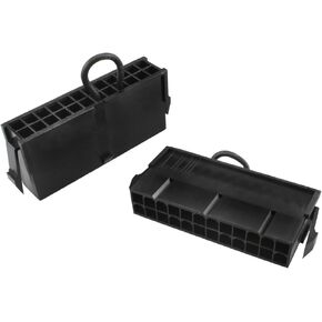 Aifeier ET 2PCS Black 24-Pin ATX Power Supply Jumper Bridge Tool, PSU Test Starter Tester Start Switch Without Being Plugged Into The Motherboard for Water Cooling System Power Testing