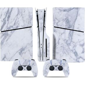 Full Skin Sticker for PS5 Slim Console Disc Edition Vinyl Skin Decal Cover for PS5 Slim Marble Pattern