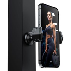 Gym Magnetic Phone Holder, 360° Adjustable Magnetic Phone Holder for Gym,【N55 Super Magnet】 Cell Phone Holder Compatible with All 4-7 Inch Smartphones, Great Gym Accessory in Kuwait