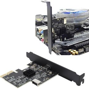 PCI Express Expansion Card, USB 3.2 GEN2 10Gbps PCIE 2X Type C Type E Expansion Card, for ASM3142 for Windows 7/10/11, for Linux, Supported PCIE 4X 8X 16X