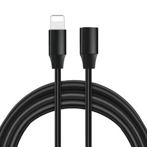 1M/3.3 Feet Black Lightning Extension Cable, iOS Extender Cable Male to Female Pass Audio Video Music Data and Power Charge Cord Adapter