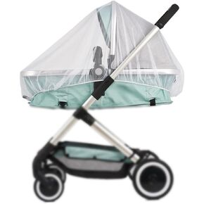 Mosquito net for stroller; stroller mosquito net cover; stroller netting mosquito, Fitted Stroller Mosquito Nets, for Stroller, Bassinets, Cradles, Carrier and Portable Mini Crib (White) Pack 2