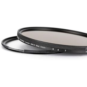 Kase Wolverine Magnetic 72mm 2nd Generation Vari ND 6-9 Stop ND64 to ND500 Shockproof Tempered Optical Glass Filter Incl Anti-Rotation Adapter