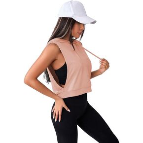 SweatyRocks Women's Sleeveless Workout Top Gym Activewear Crop Tank Top Open Side Shirt for Athletic Exercise Watermelon Pink Large