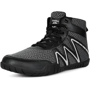 Sisttke Wrestling Shoes Mens Boxing Shoes Powerlifting Boots Footwear Lightweight Gym Shoes Black/12Wide